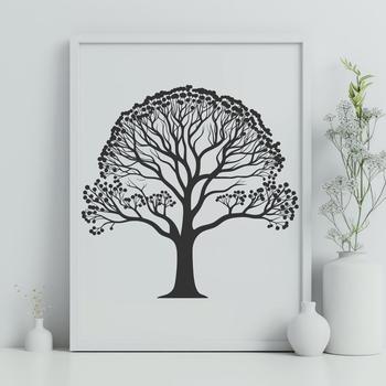 A detailed tree graphic designed as a scalable clip art element.