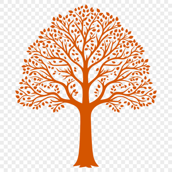 A single tree illustration in vector format, suitable for cutting machine designs.
