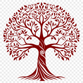 A stylized illustration of a tree in vector format, suitable for digital design and cutting machine applications.