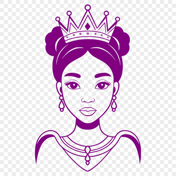 A digital illustration of a young female princess character.