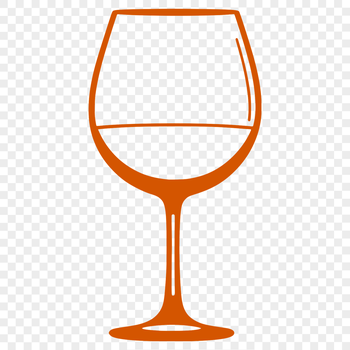 A bottle-less illustration of a poured drink, depicted in a vector style.