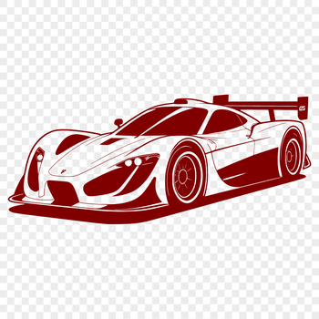A sleek racing car designed as vector art, ideal for cutting machines like Cricut or laser cutters.