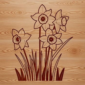 A yellow trumpet-shaped daffodil flower with green foliage, symbolizing spring and new beginnings.