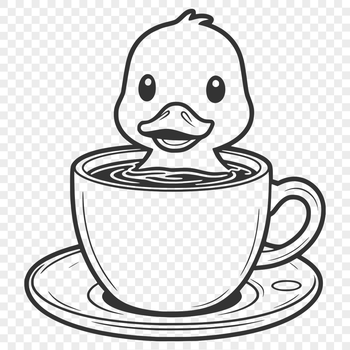 A waterfowl bird, depicted in a simplified vector design.