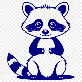A digital illustration of a raccoon, suitable for vector graphics and various design applications.