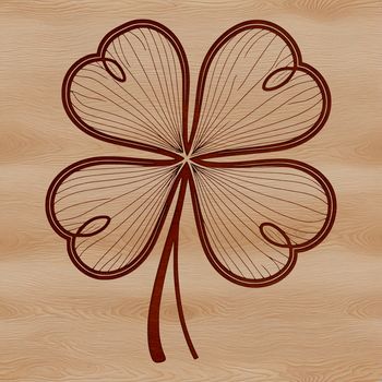 A detailed vector illustration of a single leaf with intricate veins.