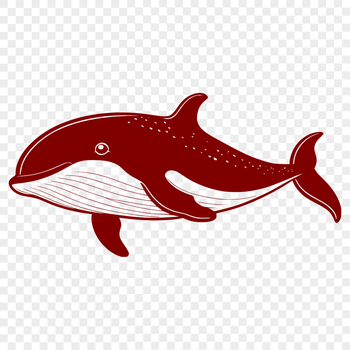 An illustration of a whale in vector format for commercial or personal use.