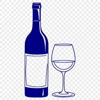 A single glass containing red wine with a bottle in the background.