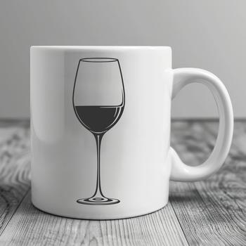 An SVG representation of a wine glass with a full pour, ideal for digital design projects.
