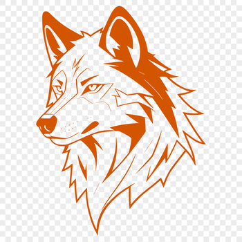 A high-quality digital image of a wolf's head, suitable for vector art and graphic design.