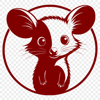 A high-quality digital illustration of a possum in its natural habitat.