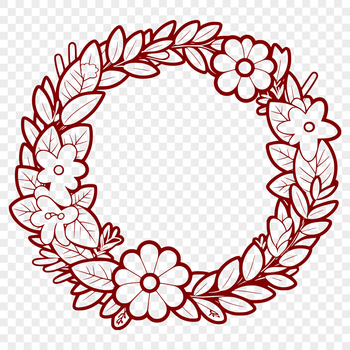 An SVG illustration of a decorative floral wreath.