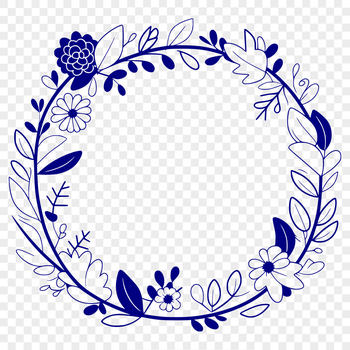 A high-resolution floral wreath design created as a scalable vector graphic (SVG) file.