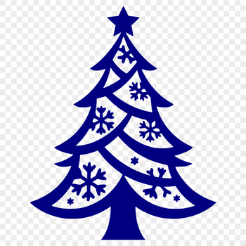 A classic Christmas tree illustration created as a vector graphic.