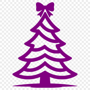 A stylized vector graphic representation of a traditional Christmas tree.