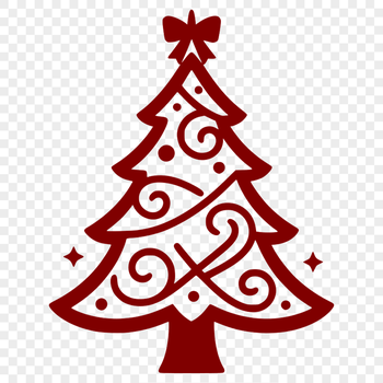 A minimalist Christmas tree illustration with a modern twist.