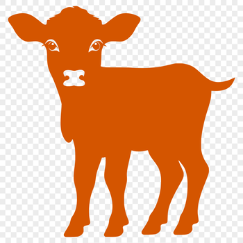 A full-body illustration of a cow, suitable for vector design and cutting machine projects.