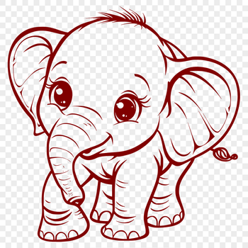 Unique Elephant Vector Art