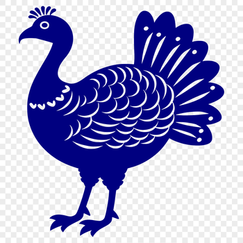 A full-body illustration of a turkey, suitable for various uses including farm-themed designs and holiday decorations.
