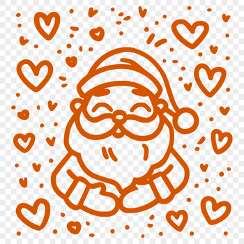 Creative Father Christmas In PNG & SVG