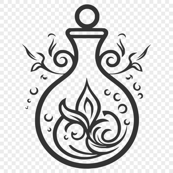 Ornate Potion Bottle DXF