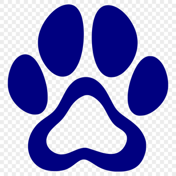 A set of animal paw prints in vector format, ideal for clip art designs and commercial use.