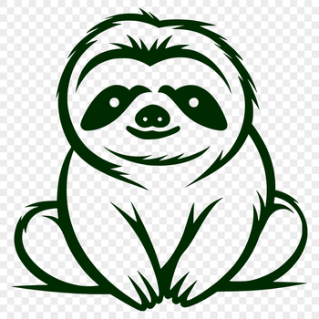 Beautiful Sloth SVG, PNG, PDF And DXF Files