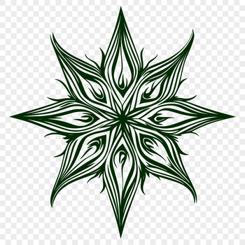 An ornate star graphic in vector format, suitable for Christmas or Xmas designs.