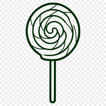A colorful lollipop illustration in vector format, suitable for various design applications.