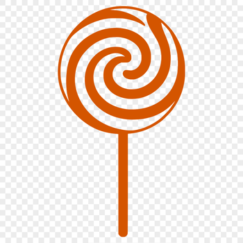 A colorful illustration of a lollipop with a stick handle.