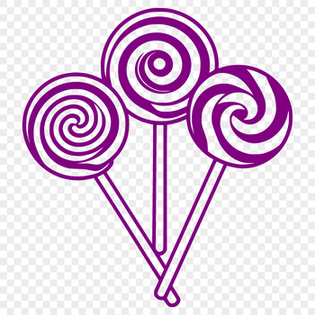 A colorful illustration of a lollipop, perfect for clip art designs.