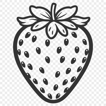 A high-resolution SVG image of a strawberry, ideal for crafting and design applications.