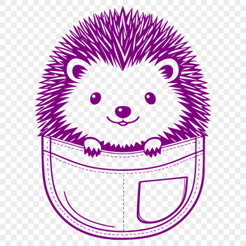 A simple illustration of a hedgehog, suitable for various design projects.