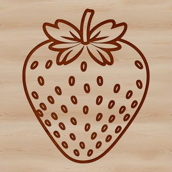A high-quality digital illustration of a fresh strawberry, suitable for print or web use.