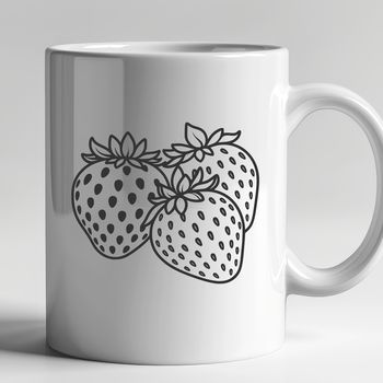 A high-quality illustration of a ripe strawberry fruit.