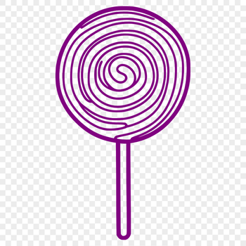A colorful lollipop made from vector graphics, suitable for various applications.