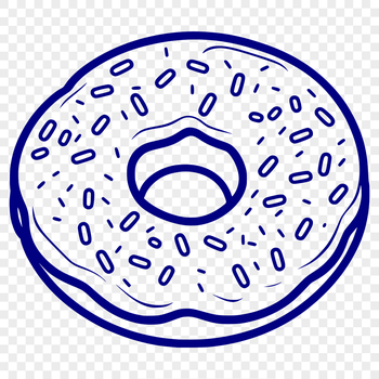 A donut-shaped vector dessert illustration created in SVG format.