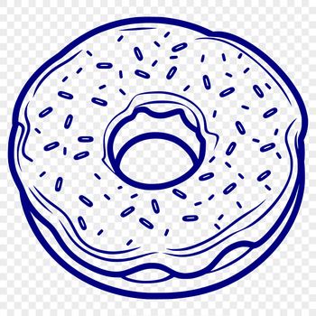 A circular baked dessert with a hole in the center.