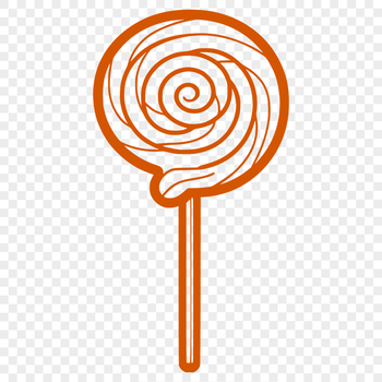 A colorful illustration of a lollipop on a white background, suitable for print and digital use.