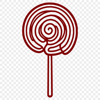 A colorful illustration of a classic lollipop on a white background, suitable for digital use.