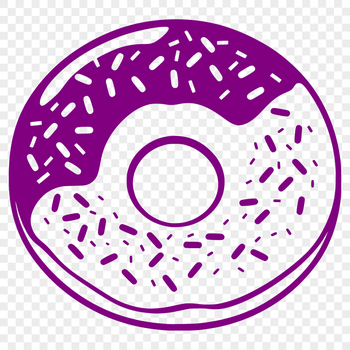 A colorful illustration of a donut, designed as vector art suitable for various uses.