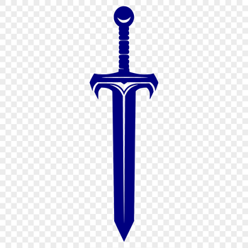 An intricately designed sword graphic in SVG format for digital cutting machines and laser engraving.