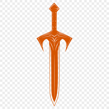 A high-quality vector illustration of a sword, suitable for editing and customization.
