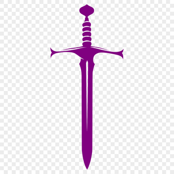 A detailed, high-resolution vector illustration of a medieval-style sword.