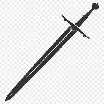 A high-quality digital representation of a traditional sword design.