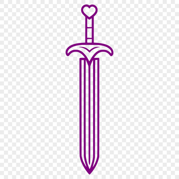 A detailed illustration of a medieval-style sword in vector format.