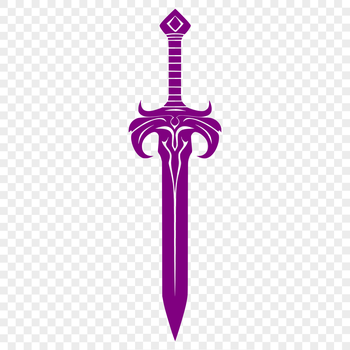 A detailed vector illustration of a medieval-style sword, suitable for cutting machine designs and crafting templates.