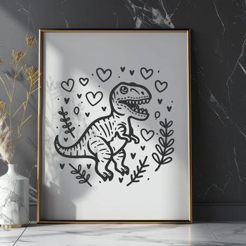 Unique T Rex In SVG & DXF