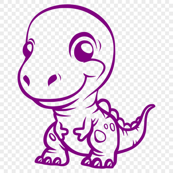 A detailed illustration of a small to medium-sized Tyrannosaurus Rex, showcasing its prehistoric features.