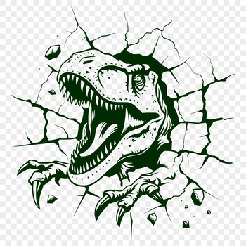 Free Dinosaur Smashing Through Wall PDF